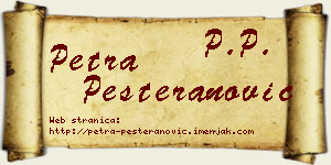Petra Pešteranović vizit kartica